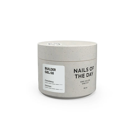 NAILSOFTHEDAY Builder Gel 08 — milchiges Aufbaugel für Nägel, 15-30ml
