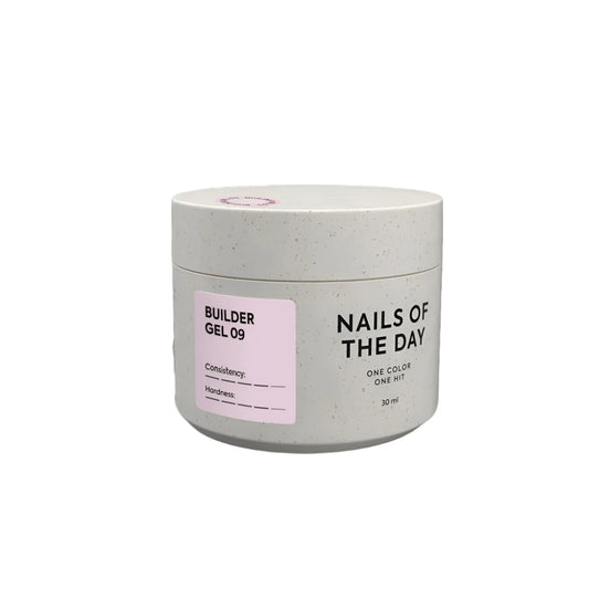 NAILSOFTHEDAY Builder Gel 09 - milchig-rosa Aufbaugel, 30 ml