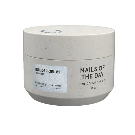 NAILSOFTHEDAY Aufbaugel 81 - milchiges Aufbaugel mit Perleffekt für Nägel, 15g