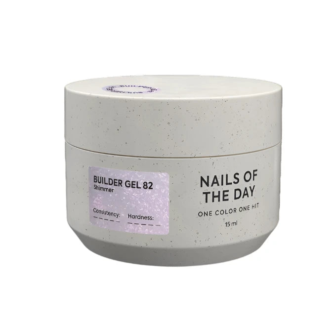 NAILSOFTHEDAY Aufbaugel 82 - rosa Aufbaugel mit Perleffekt für Nägel, 15g