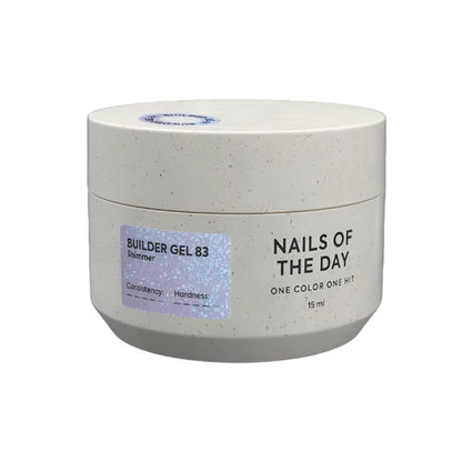 NAILSOFTHEDAY Aufbaugel 83 - lila Aufbaugel mit Perleffekt für Nägel, 15g