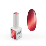 NAILSOFTHEDAY Gel Polish Cat Eye 06 – Roter Cat-Eye Gel-Lack mit feiner Folie und leicht reflektierendem Effekt, hohe Deckkraft in einer Schicht, 6 ml