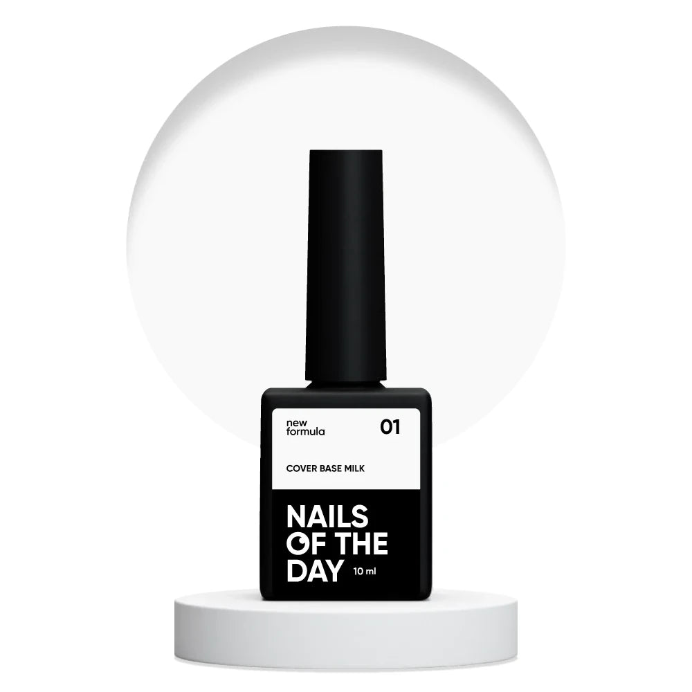 Nailsoftheday Cover base NEW Formula milk 01 - durchsichtiger Kaltmilch-Camouflage-Unterlack für Nägel, 10 ml