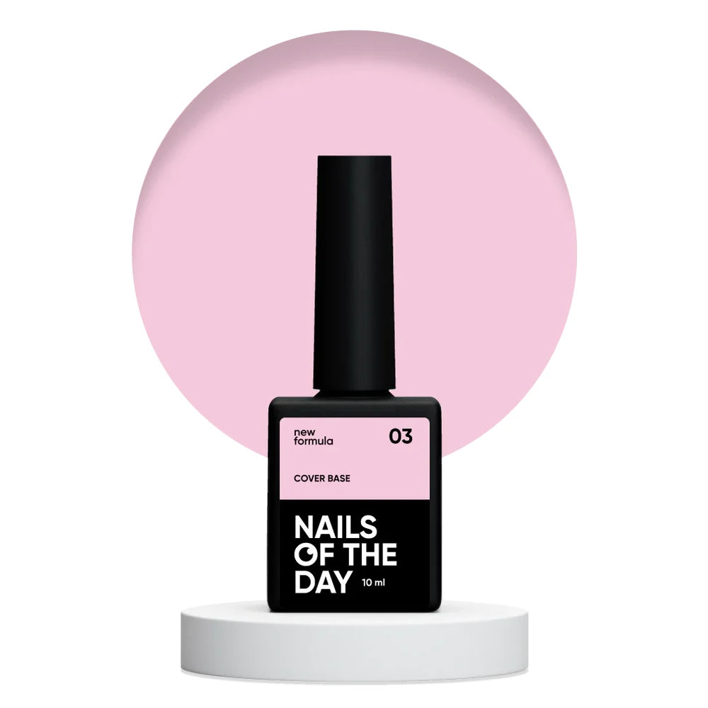 Nailsoftheday Cover base NEW Formula 03 - soft-peach camouflage Unterlack für Nägel, 10 ml