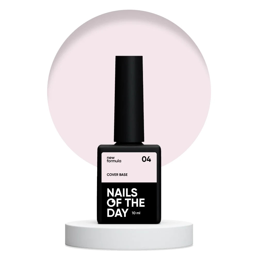 Nailsoftheday Cover base NEW Formula 04 - durchscheinender puderrosa Unterlack für Nägel, 10 ml