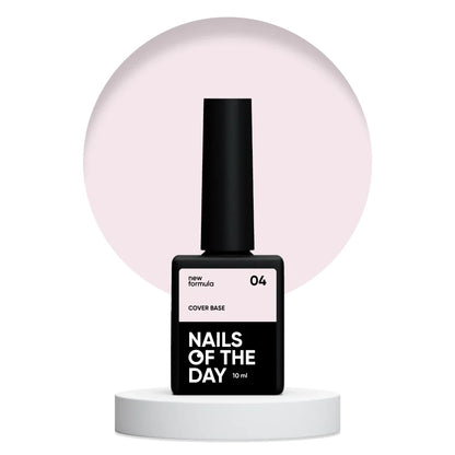 Nailsoftheday Cover base NEW Formula 04 - durchscheinender puderrosa Unterlack für Nägel, 10 ml