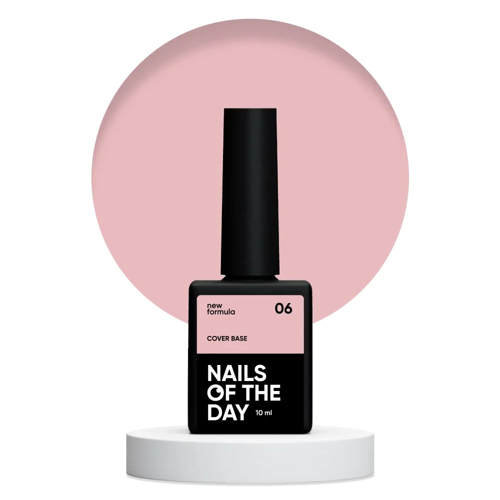 Nailsoftheday Cover base NEW Formula 06 - nude-pfirsichfarbener Camouflage Unterlack für Nägel, 10 ml