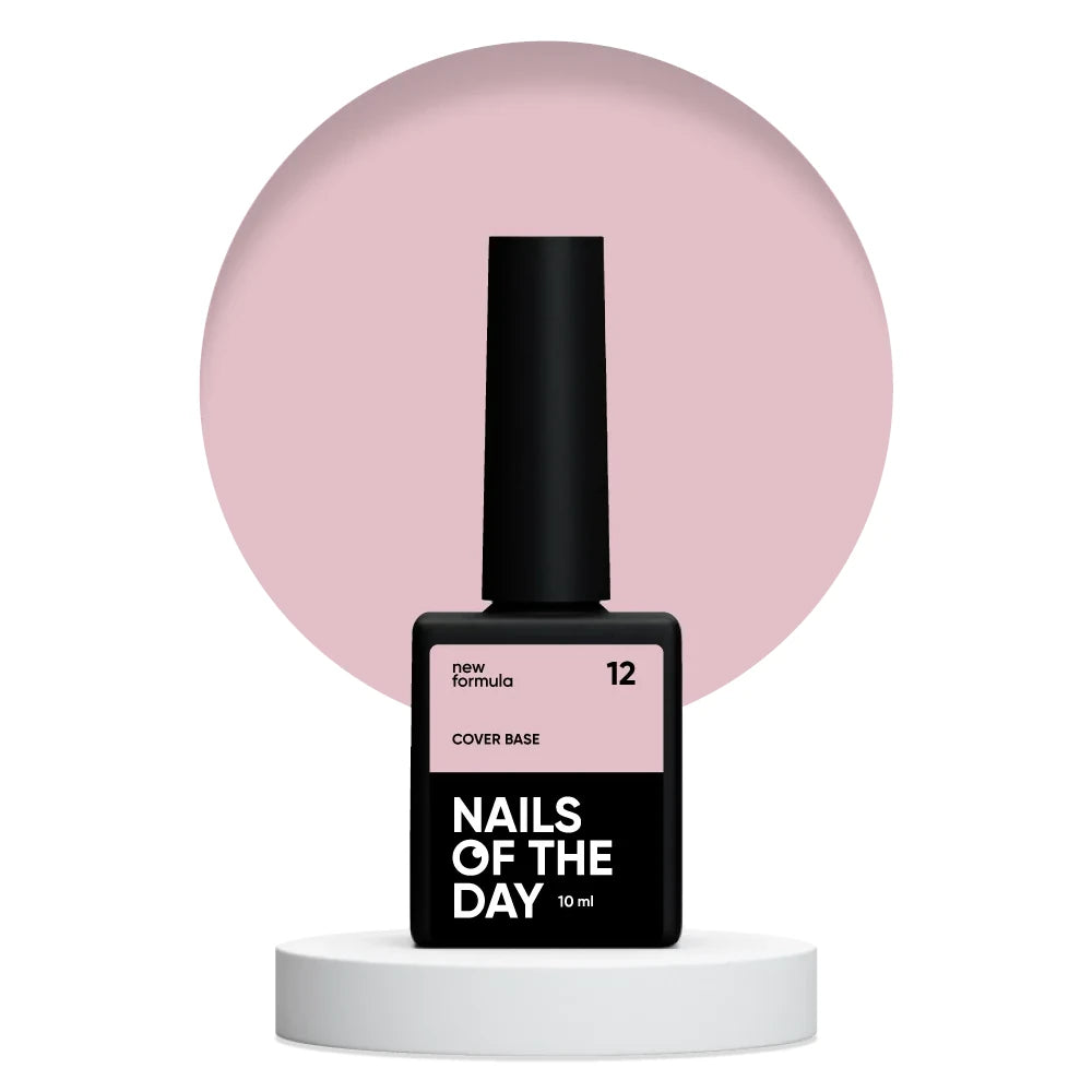 Nailsoftheday Cover base NEW Formula 12 - gedämpfter beige-rosa Camouflage Unterlack für Nägel, 10 ml