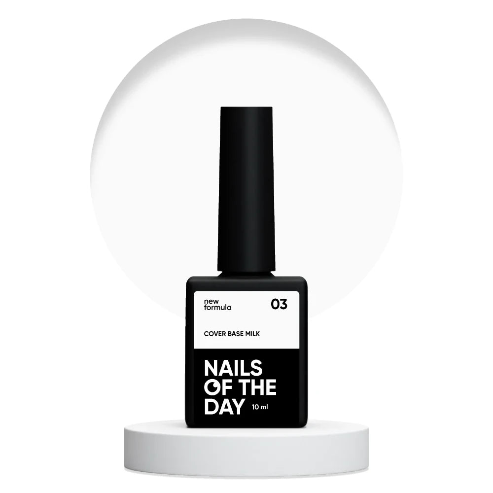 Nailsoftheday Cover base NEW Formula milk 03 - durchscheinende Milch Camouflage Unterlack für Nägel, 10 ml