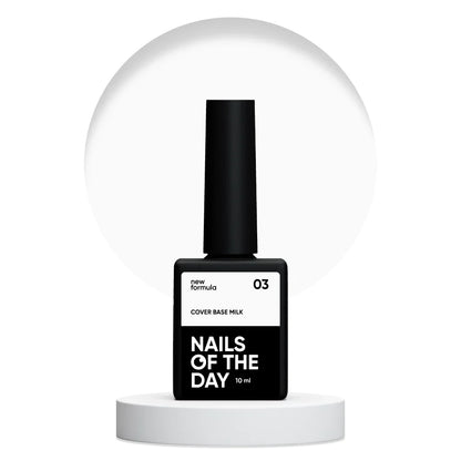 Nailsoftheday Cover base NEW Formula milk 03 - durchscheinende Milch Camouflage Unterlack für Nägel, 10 ml