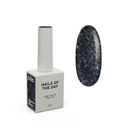 NAILSOFTHEDAY Gel Polish Eclipse 10 ml – Schwarz-Blauer Lichtreflektierender Gellack für Nägel