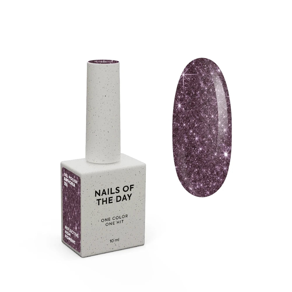 NAILSOFTHEDAY Gel Polish Euphoria 10 ml – Violetter Lichtreflektierender Gellack für Nägel