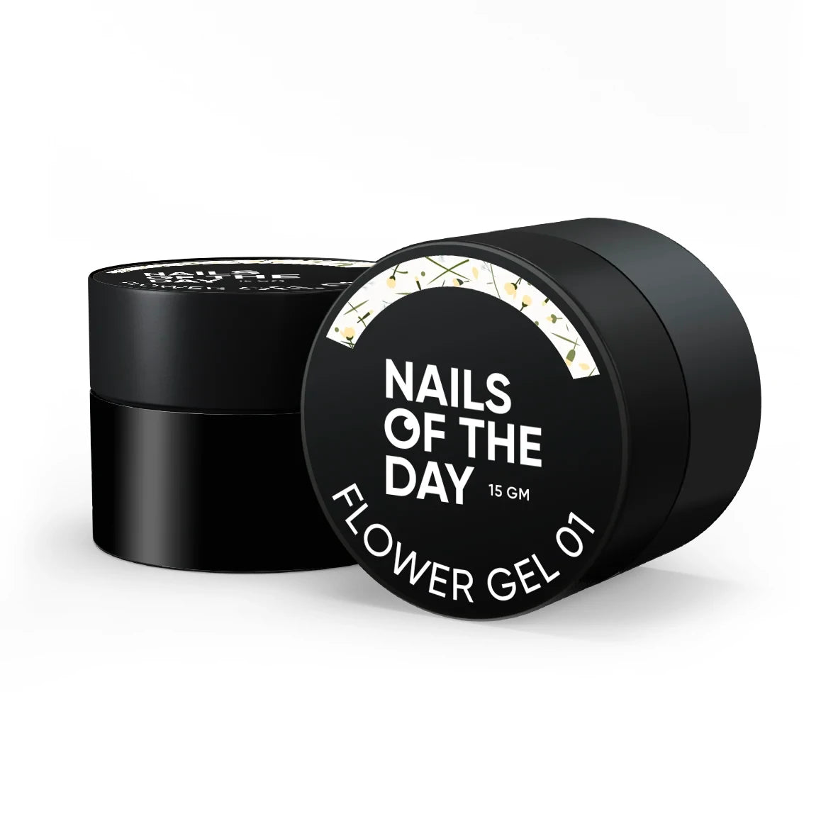 NAILSOFTHEDAY Build gel Flower 01 - прозрачный с сухоцветами, 15мл