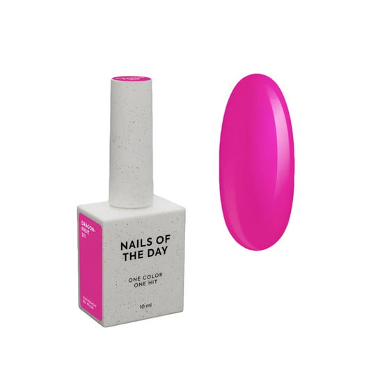NAILSOFTHEDAY Gel Polish Dragonfruit-211 – UV-GEL-LACK in leuchtendem Neon-Purpur-Rosa, deckend in 1 Schicht, LED/UV, 10 ml