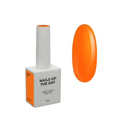 NAILSOFTHEDAY Gel Polish Mango‑223 – UV‑GEL‑LACK in knalligem Neon-Orange, deckend in einer Schicht, LED/UV, 10 ml