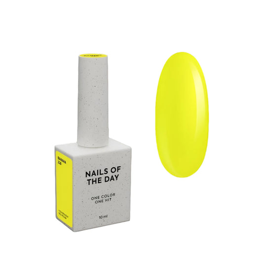 NAILSOFTHEDAY Gel Polish Banana‑228 – UV-GEL-LACK in knalligem Neon-Gelb, deckend in 1 Schicht, Profi-Qualität, LED/UV, 10 ml