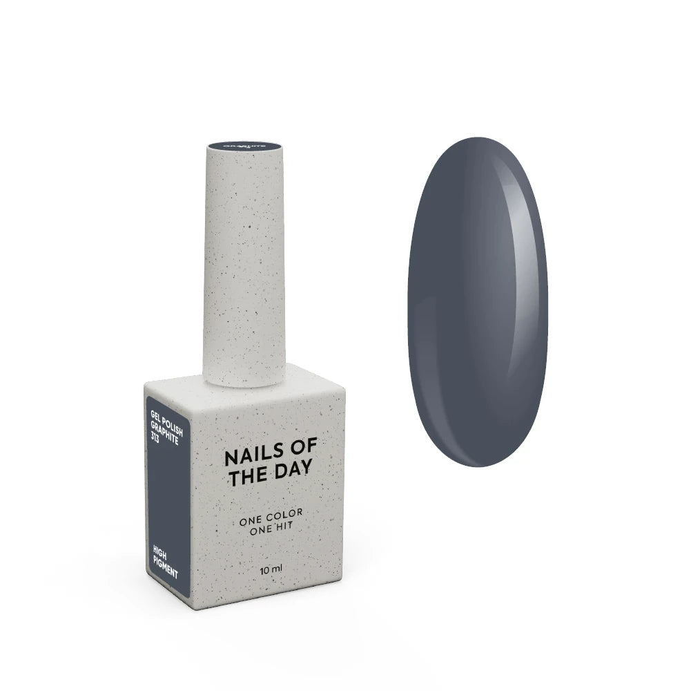NAILSOFTHEDAY Let's special Graphite - graphitfarbener Gellack für Nägel, der in einer Schicht deckt, 10ml