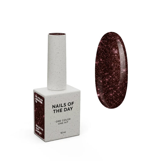NAILSOFTHENIGHT Grenadine gel polish - weinrot reflektierender Gel-Lack für Nägel, 10ml