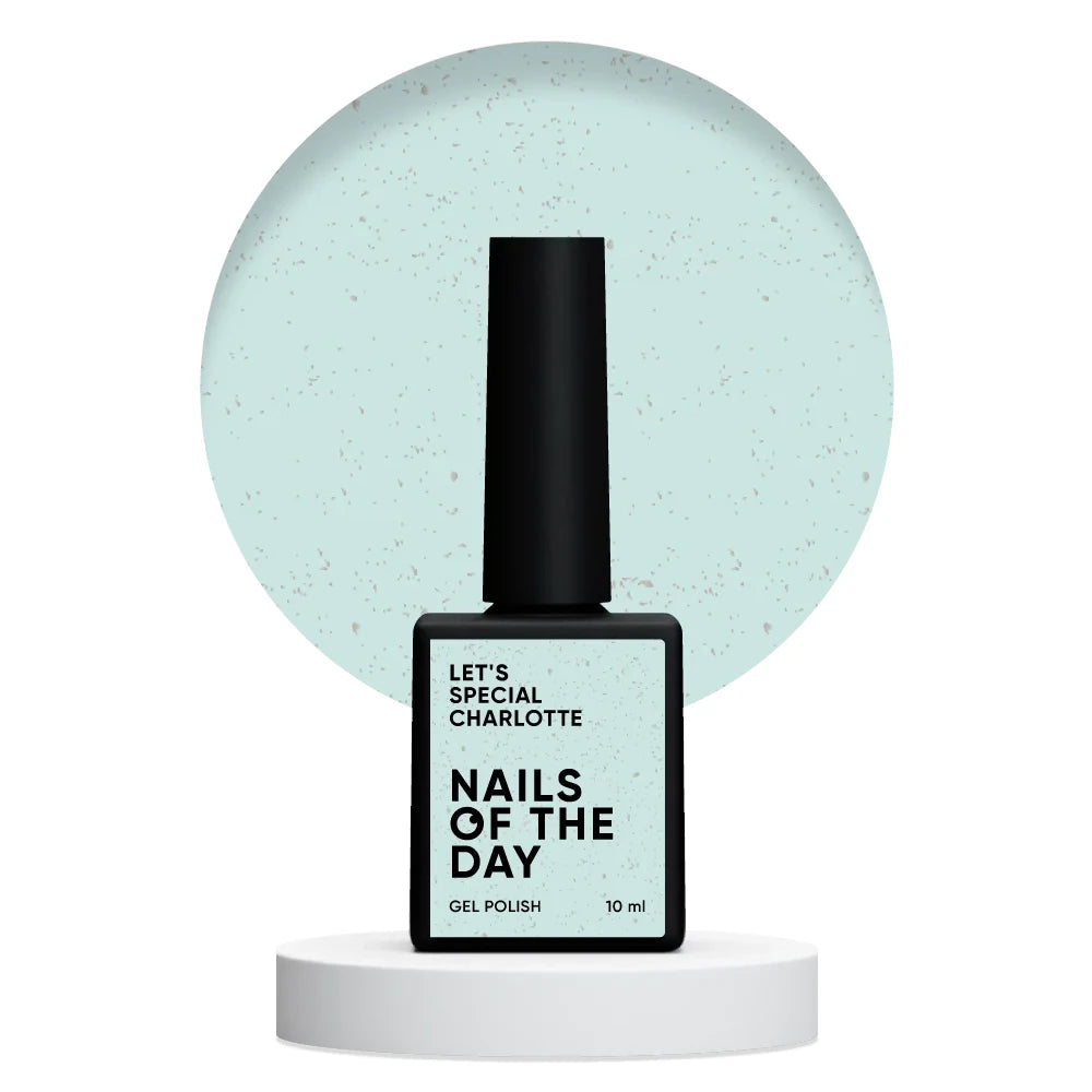 NAILSOFTHEDAY Let’s Special Charlotte – Minzblau mit goldenen Blättern Gel-Nagellack, 10ml