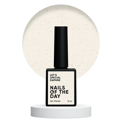 NAILSOFTHEDAY Let's Special Daphne - молочный с золотой поталью гель-лак для ногтей, 10мл