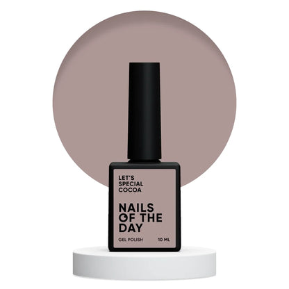 NAILSOFTHEDAY Let's special Cocoa - молочно-коричневый гель-лак для ногтей, перекрывающий в один слой, 10мл