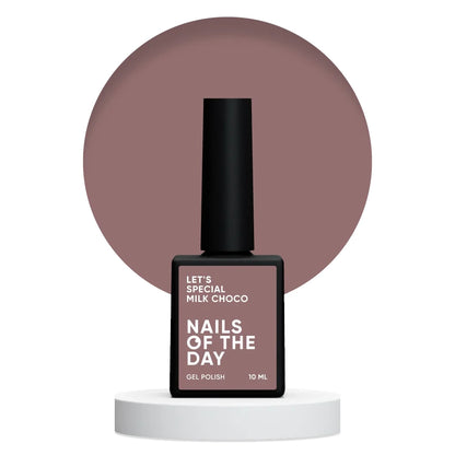 NAILSOFTHEDAY Let's special Milk Choco - warmer Schokoladen Gellack für Nägel, der in einer Schicht deckt, 10ml