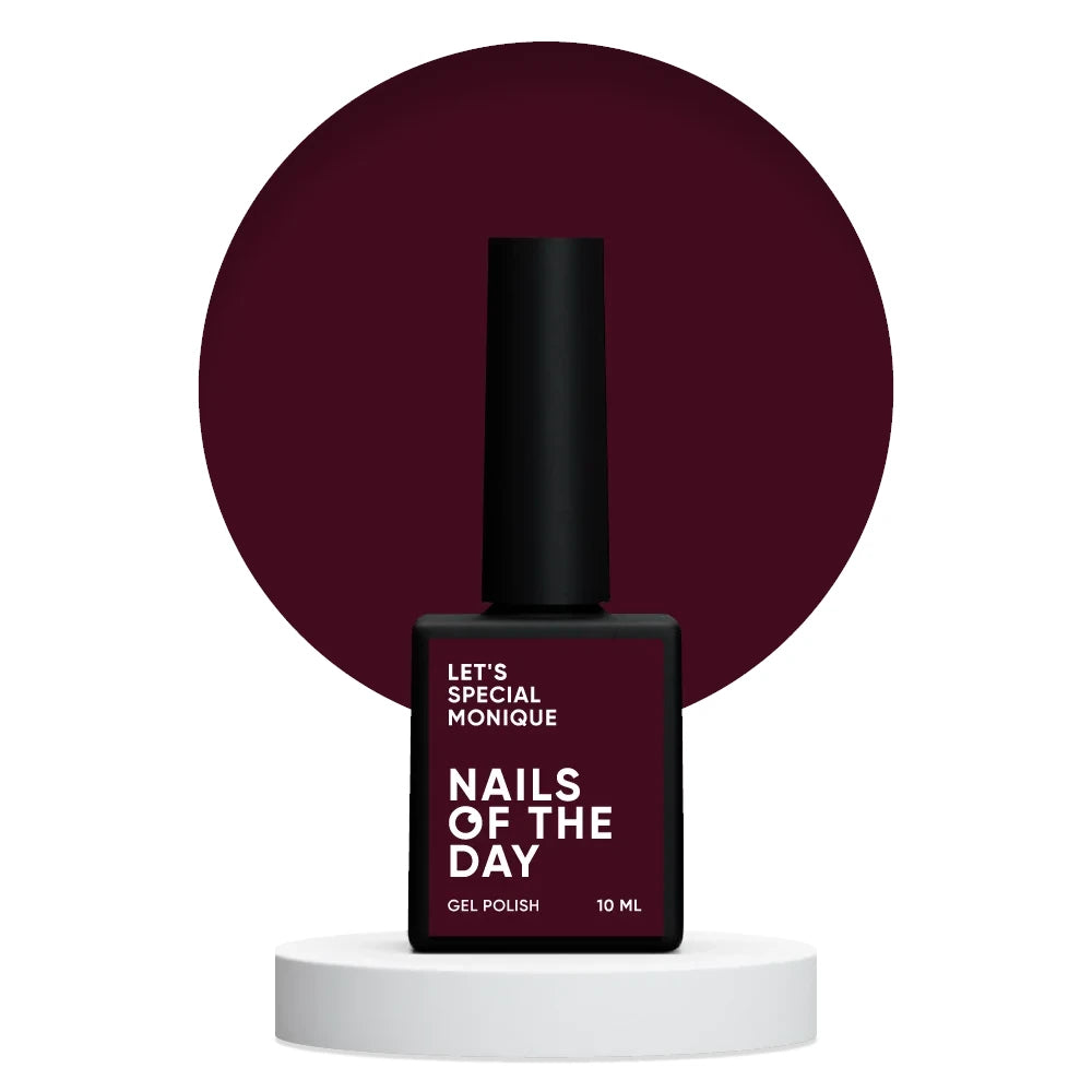 NAILSOFTHEDAY Let's special Monique - dunkler Pflaumen Gellack für Nägel, der in einer Schicht deckt, 10ml
