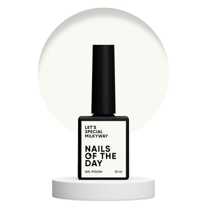 NAILSOFTHEDAY Let’s Special Milkyway — weiß-milchiger Gel-Lack für Nägel, 10ml