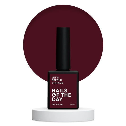 NAILSOFTHEDAY Let’s Special Vintage — Klassischer Bordeaux-Gel-Lack für Nägel, 10ml