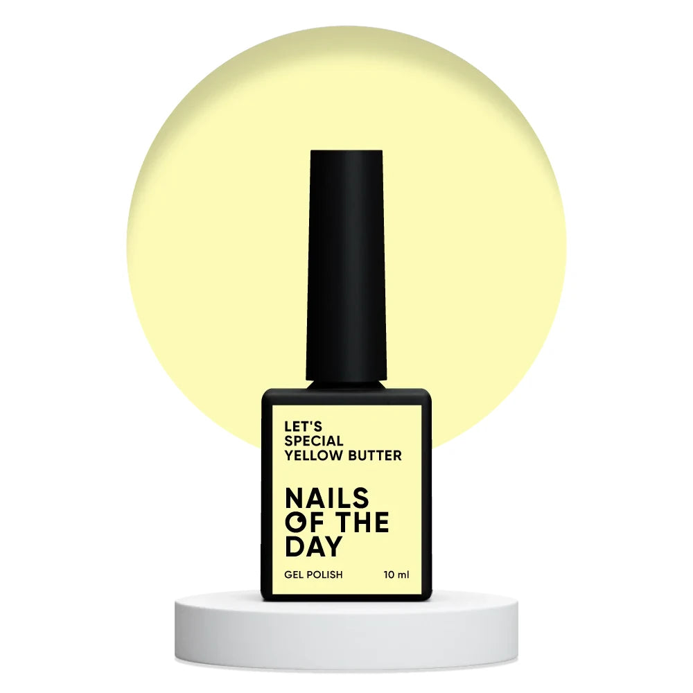 NAILSOFTHEDAY Let’s Special Yellow Butter — Pastellgelb Gel-Lack für Nägel, 10ml