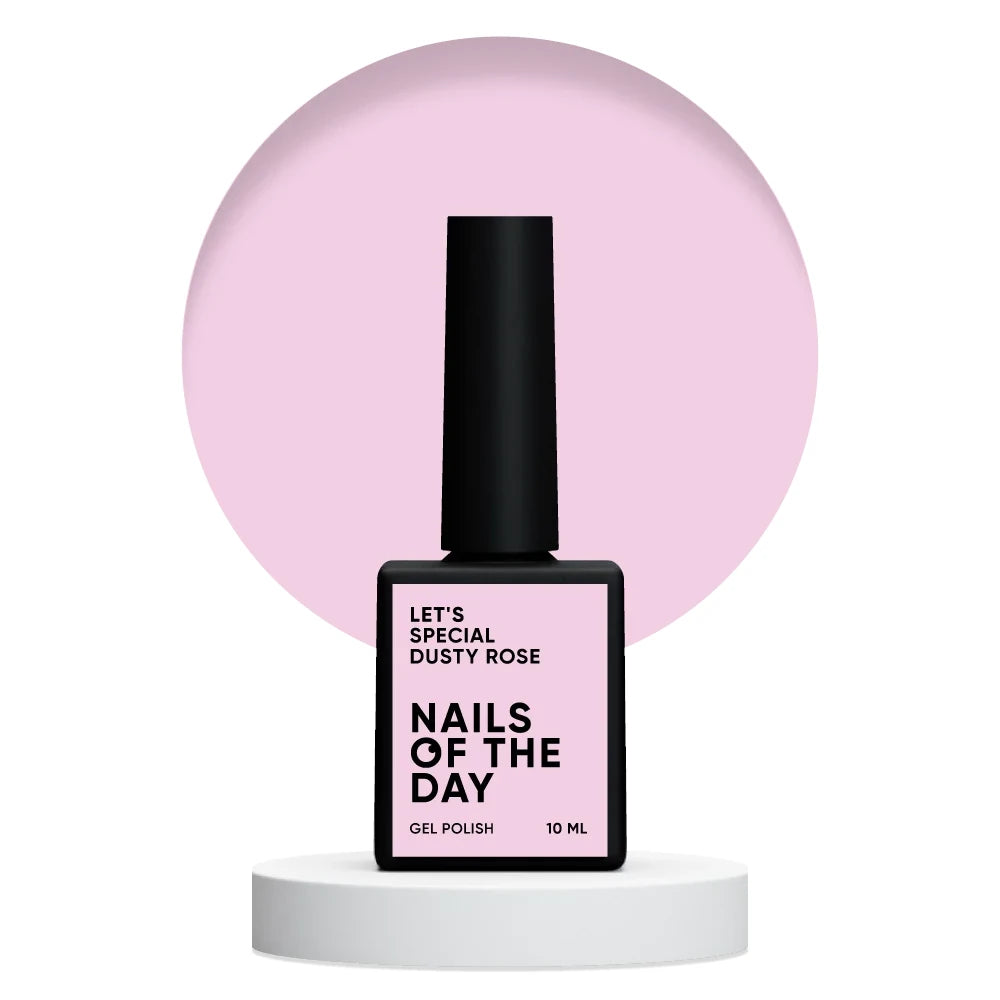 NAILSOFTHEDAY Let's special Dusty Rose - spezieller staubig-rosa Gellack für Nägel, der in einer Schicht deckt, 10ml