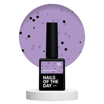 NAILSOFTHEDAY MiDots Gel Polish 03 – lila Gel-Lack mit schwarzen Punkten für kreative Maniküre, 10 ml