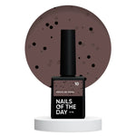 NAILSOFTHEDAY MiDots Gel Polish 10 – hellbrauner Gel-Lack mit schwarzen Punkten, 10 ml