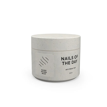 NAILSOFTHEDAY No stress top no wipe - глянцевый топ без липкого слоя и без уф-фильтров, топ АНТИЦАРАПКА, 10 мл