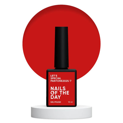 NAILSOFTHEDAY Let’s Special Pantone2025/7 — klassisch roter Gel-Lack für Nägel, 10ml