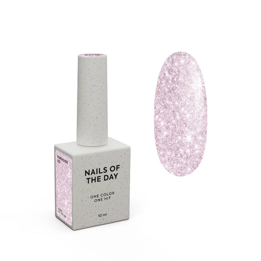 NAILSOFTHEDAY Gel polish Paradise 02 — Gellack Zartrosa mit Glitter, 10 ml | Ohne TPO
