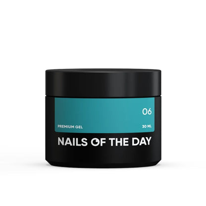 NAILSOFTHEDAY Premium gel 06 - бирюзовый строительный гель, 30мл