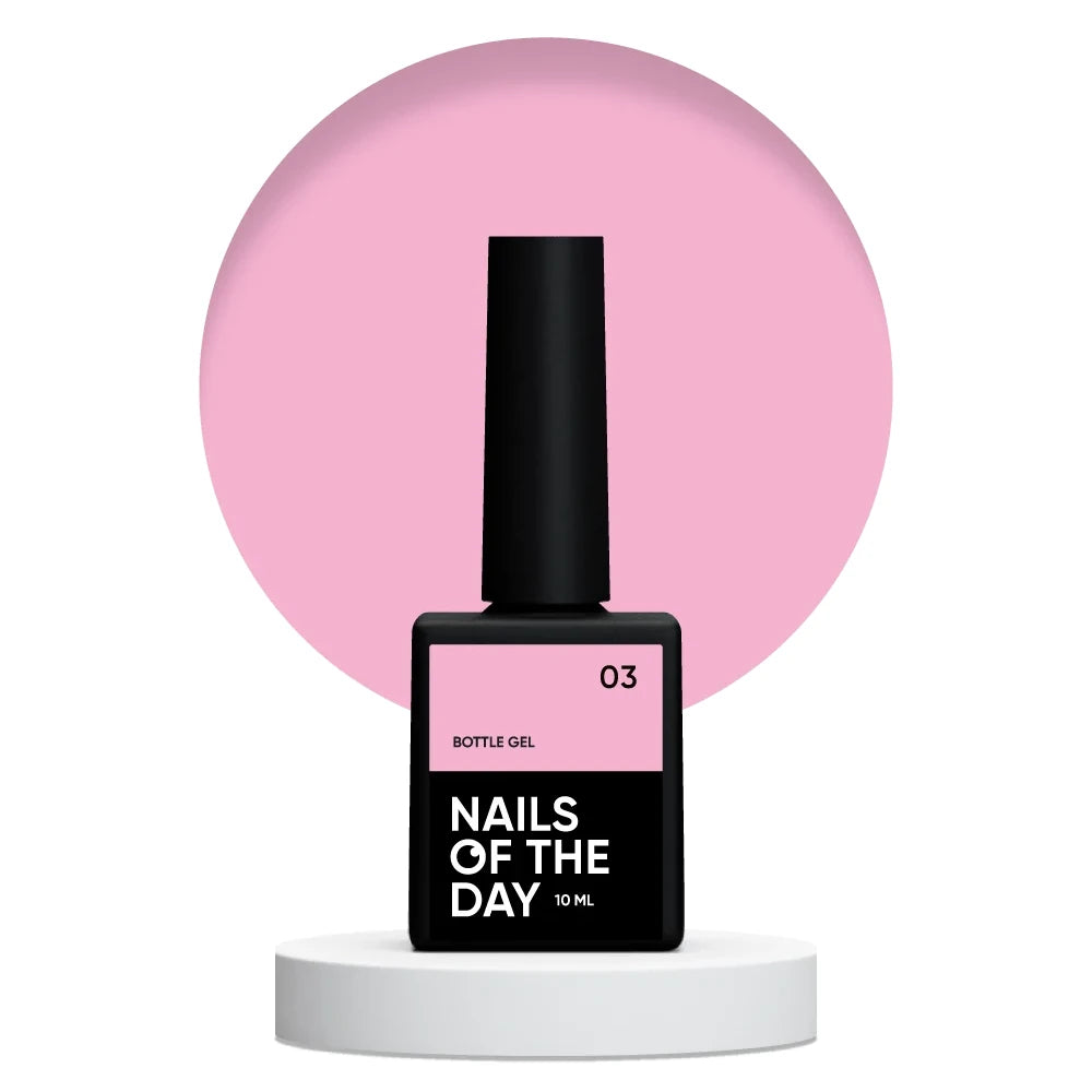 NAILSOFTHEDAY Bottle Gel 03 - hellrosa ultrastarkes Gel, 10ml