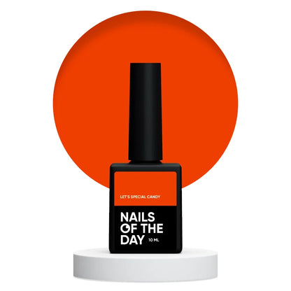 NAILSOFTHEDAY Let's special Candy - особый ярко-насыщенный коралловый гель лак, 10мл