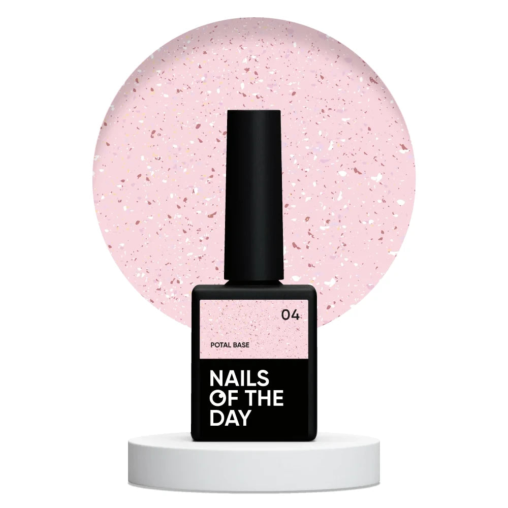 NAILSOFTHEDAY Potal-Base 04 – rosa Basis mit Potal (goldrosa Potal), 10ml