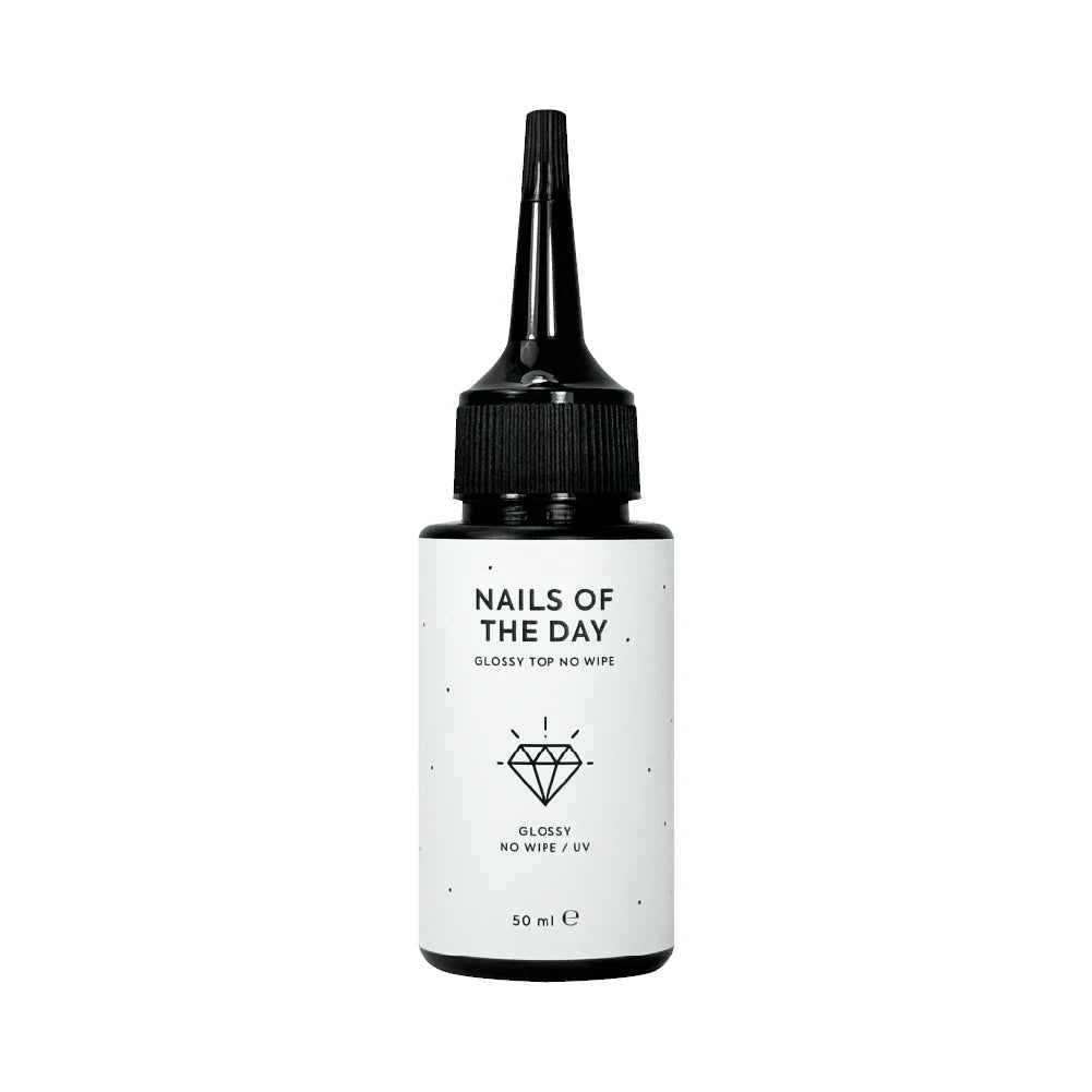 NAILSOFTHEDAY Glossy top no wipe - glänzender Top ohne Schwitzschicht und mit UV-Filtern, 50ml (refill)