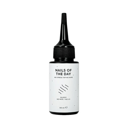 NAILSOFTHEDAY No stress top no wipe - glänzender top ohne Schwitzschicht und ohne UV-Filter, ANTI-SCRATCH top, 50ml (refill)