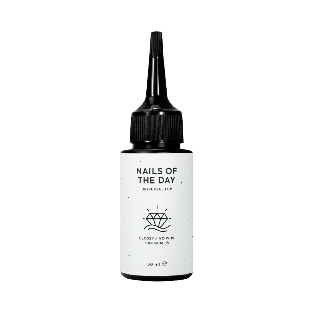 NAILSOFTHEDAY Universal Top – glänzender Top ohne klebrige Schicht, minimal UV‑Filter, 50ml (refill)