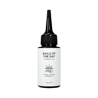 NAILSOFTHEDAY Universal Top – glänzender Top ohne klebrige Schicht, minimal UV‑Filter, 50ml (refill)