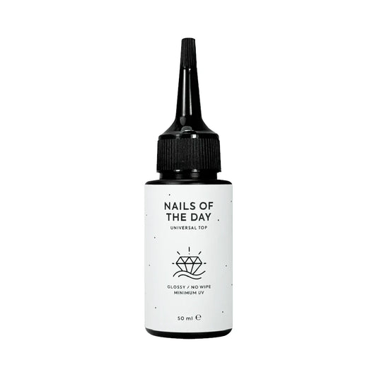 NAILSOFTHEDAY Universal Top – glänzender Top ohne klebrige Schicht, minimal UV‑Filter, 50ml (refill)