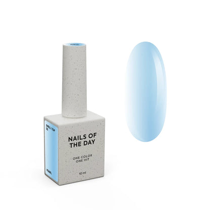 NAILSOFTHENIGHT Shell Top 02 – Perlmutt-Top mit blauer Einreibe-Effekt ohne Schwitzschicht, 10ml