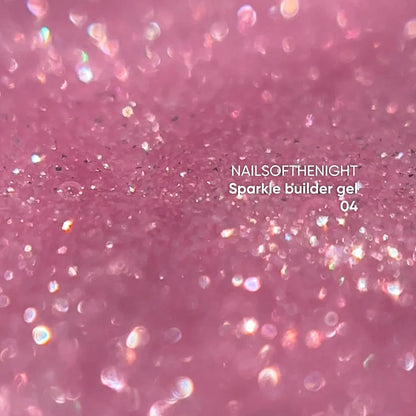 NAILSOFTHENIGHT Sparkle Builder Gel 04 - розовый светоотражающий строительный гель, 15мл
