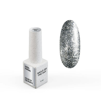 NAILSOFTHEDAY SUPERHUMANS – Stahlfarbener Gel-Lack mit Silberfolie, limitierte Edition, 6 ml