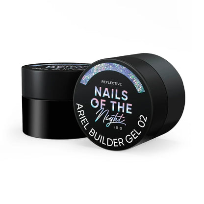 NAILSOFTHENIGHT Ariel gel 02 - Aufbaugel mit bunten Yuki-Flocken für Nägel, 15g