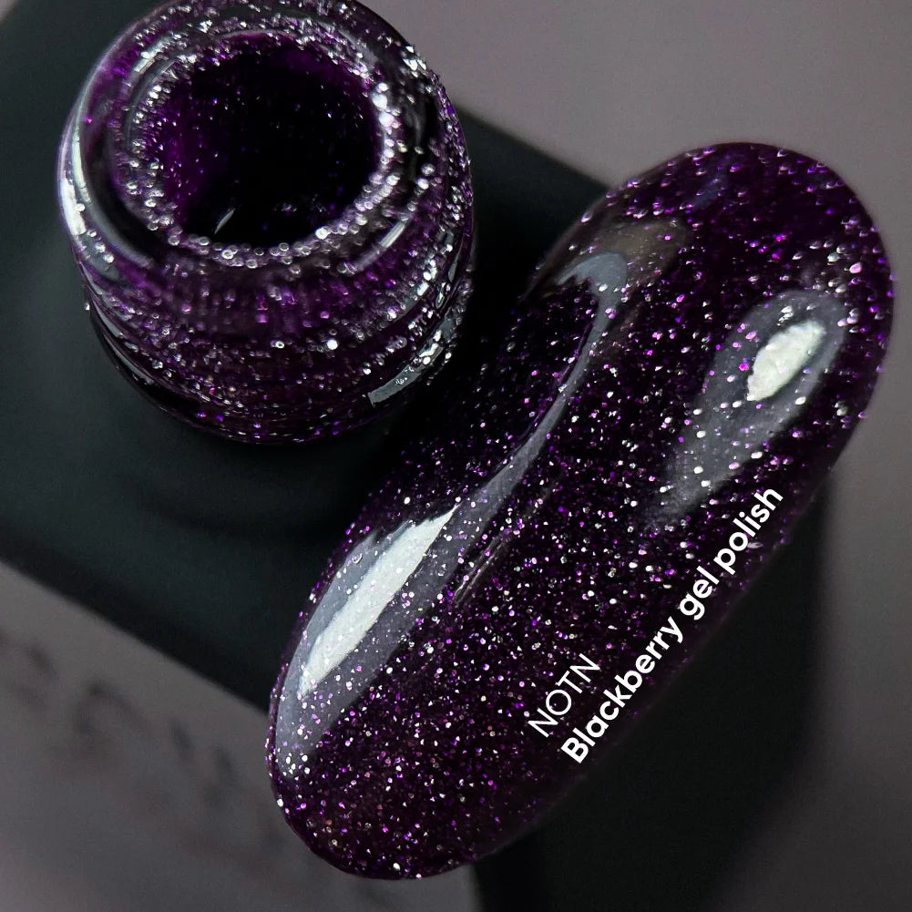 NAILSOFTHENIGHT Blackberry gel polish - фиолетовый светоотражающий гель-лак для ногтей, 10мл